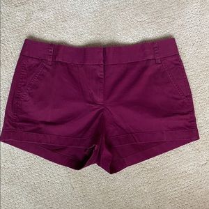 NWT Raspberry Sz 10 JCrew 3” MId-Rise Chino Shorts